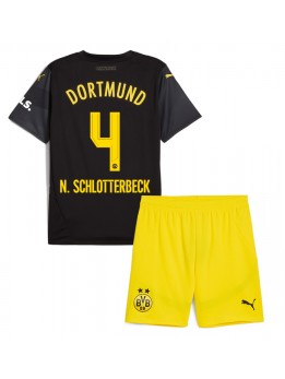 Borussia Dortmund Nico Schlotterbeck #4 Dječji Gostujuci Dres kompleti 2024-25 Kratak Rukavima (+ kratke hlače)